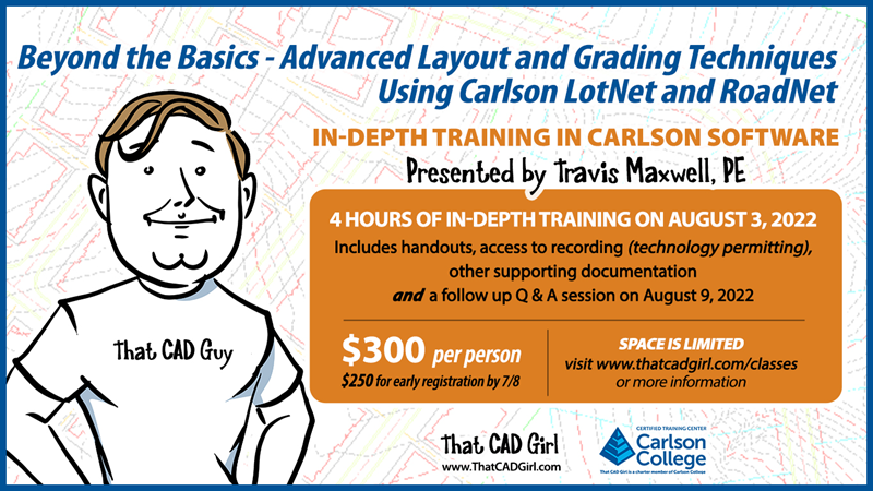 Two New Training Events for Carlson Civil Software