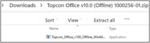 Downloaded MAGNET Office zip file in the Downloads folder