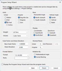 Program Setup Wizard Settings