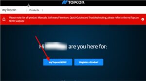 myTopcon page with the myTopcon Now button